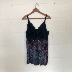 Soma black lacy babydoll lingerie pajama large